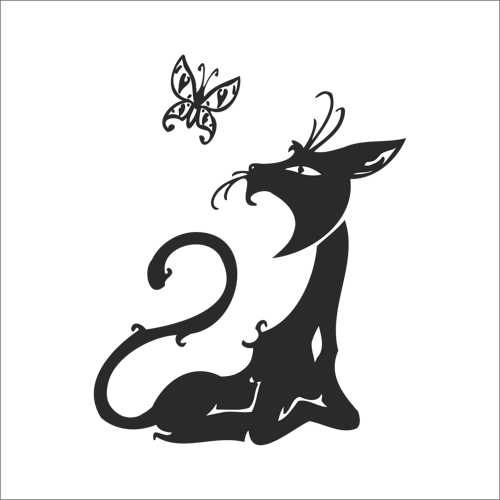 KEDİ FOLYO STİCKER 80cm Uzunluk