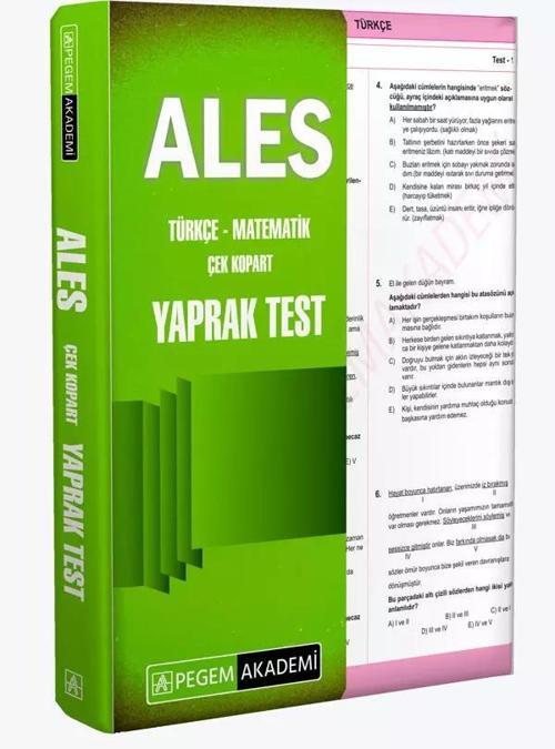 2024 ALES Çek Kopart Yaprak Test