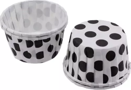 ÖZEL PET KAPSÜL 38*30mm 50 ADET BEYAZ-SİYAH PUANTİYE