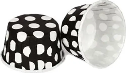 ÖZEL PET KAPSÜL 62*40mm SİYAH-BEYAZ PUANTİYE 50 ADET