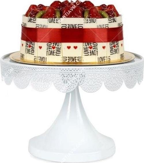 METAL CUPCAKE STANDI BEYAZ