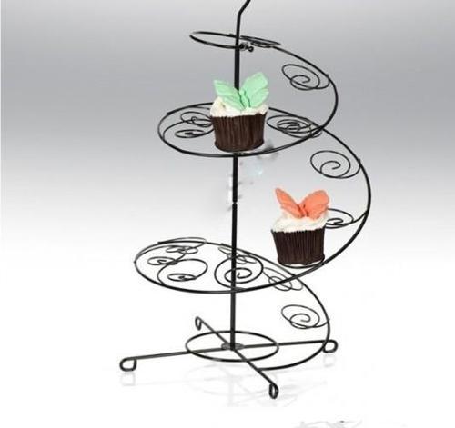 METAL CUPCAKE STANDI SİYAH / 15'Lİ