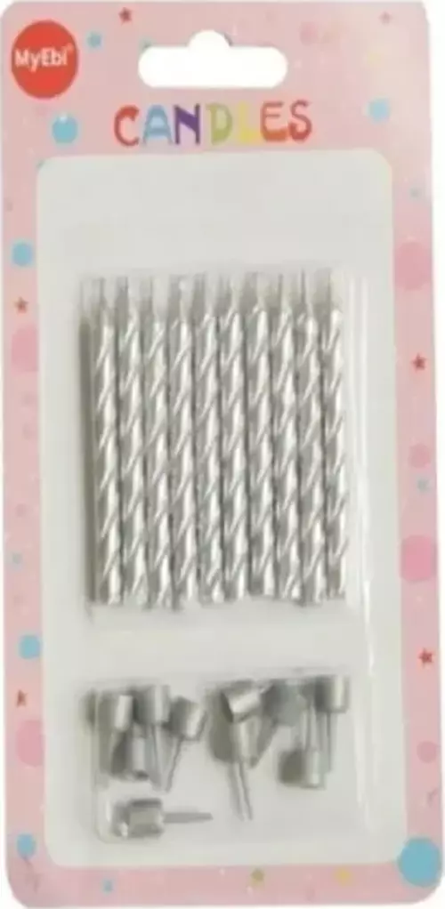 PASTA MUMU GÜMÜŞ RENK 10'LU SET