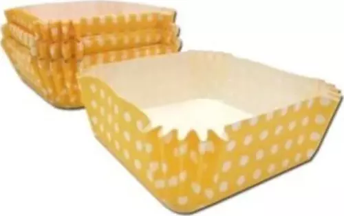 PET KAPSÜL 80*80 MM - SARI PUANTİYE (KARE)