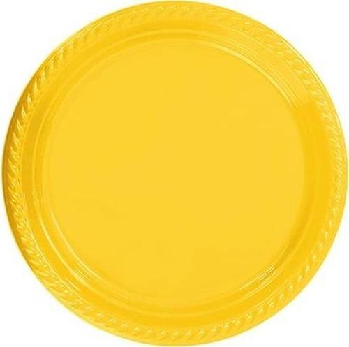 PLASTİK TABAK SARI 25 ADET 23cm.