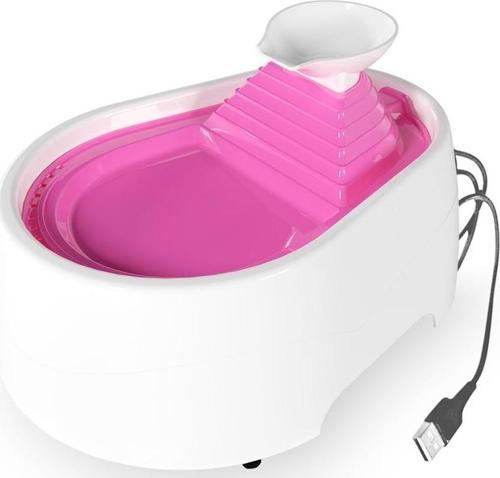Kedi Köpek Su Pınarı Şelale 2 Litre - 5 volt ( usb'li ) Pembe