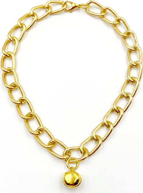 Kedi Ve Köpek Lüx Zincir Kolye 25-30 cm Medium Gold