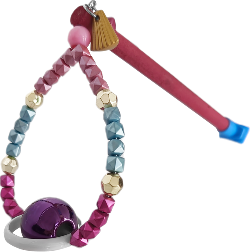 Tünekli Döner Toplu Kuş Oyuncağı 10 cm-16 cm Bordo
