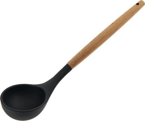 Bambu Silikon Siyah Kepçe 30 CM