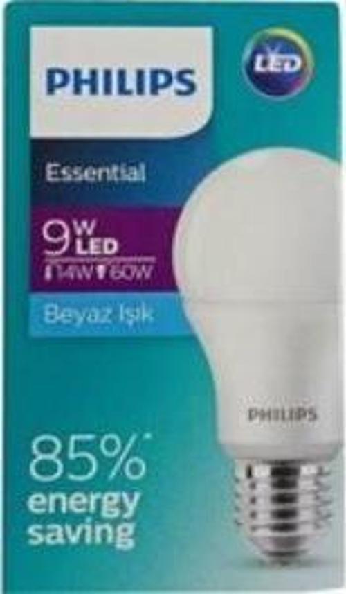 9W (60W) Essential E-27 Duy 6500K Beyaz Işık Led Ampul