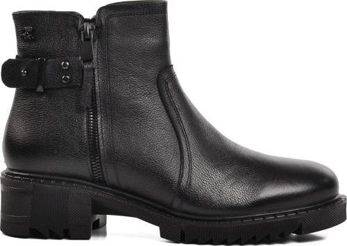 1950807K İçi Polarlı Hakiki Deri Siyah Kadın Bot