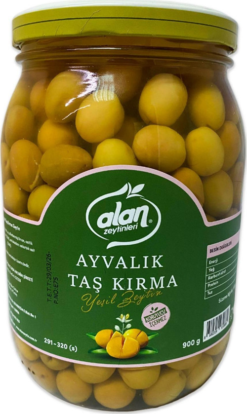 Alan Ayvalık Taş Kırma Yeşil Zeytin (291-320) 900 G