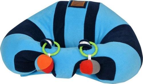 Çıngıraklı Mavi-Lacivert Bebe Yatmaz Bebek Oturma Destek Minderi Bebek Koltuğu