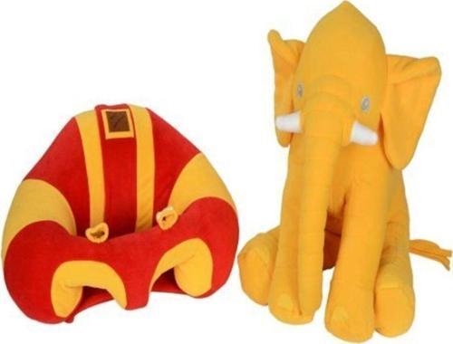 Kırmızı Sarı Bebek Destek Oturma Minderi Ve Sarı Uyku Fili