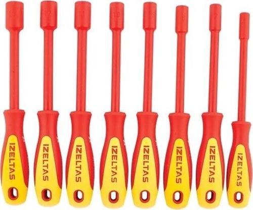 4773008108 1000V Süngüsü İzoleli Lokma Uçlu Tornavida Takımı 8 Parça