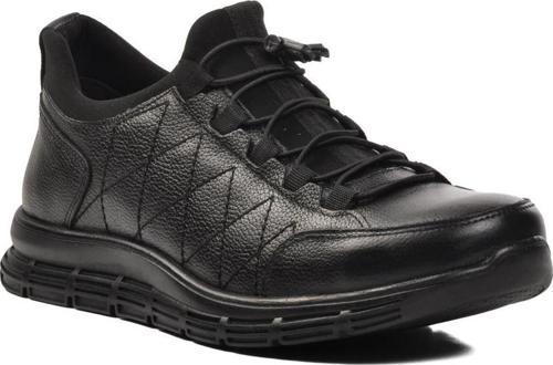 103 Siyah Hakiki Deri Erkek Günlük Ayakkabı