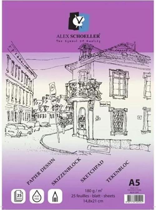 ALX.A5 180 GR. 25.Lİ SPR. ESKİZ BLOK ALX7808