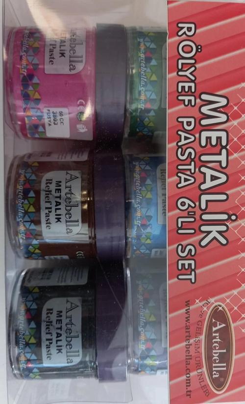 metalik Rölyef Pasta rpalS0001 50 cc 6'Lı Set-2