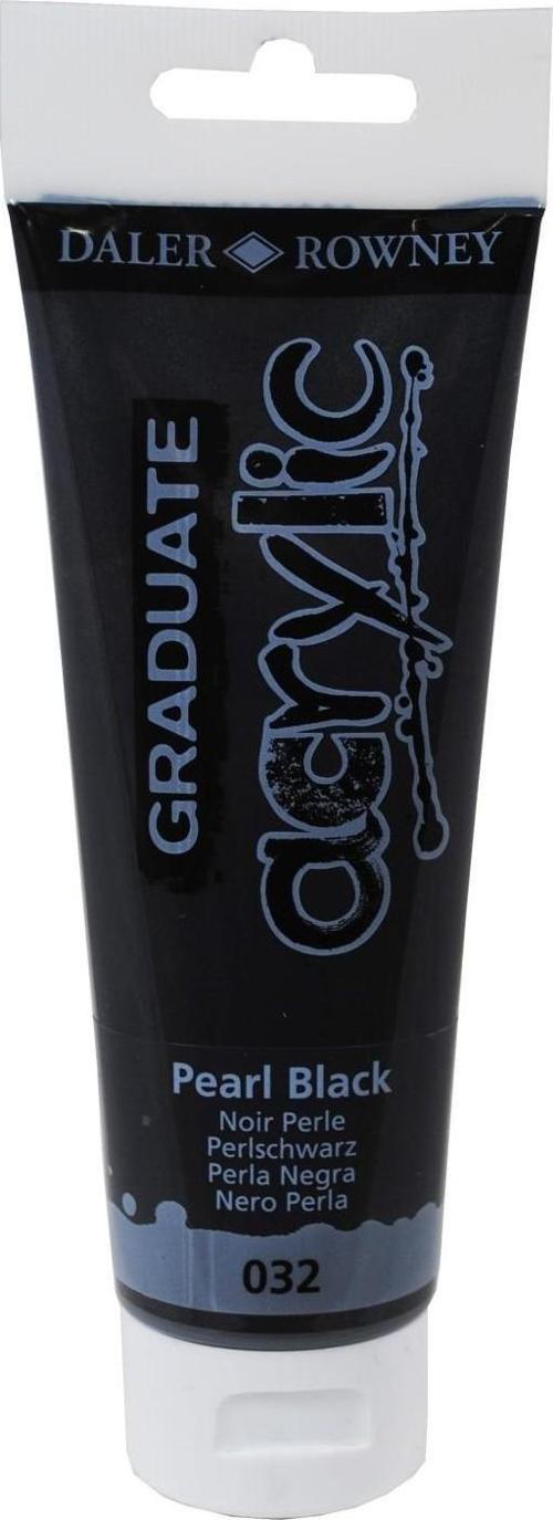 Daler Rowney 032 Akrilik Boya 120 ML- Pearlescent Black