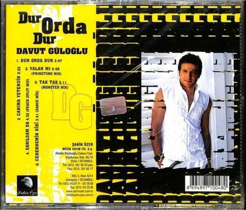 Davut Güloğlu - Dur Orda Dur (Sıfır Ürün) Cd Müzik Cd2378