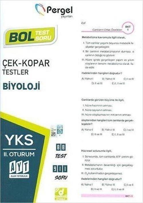 AYT Biyoloji Çek Kopar Testler