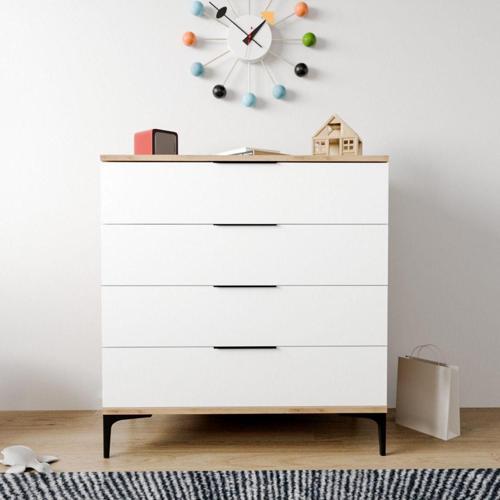 Aden 4 Çekmeceli Beyaz Şifonyer