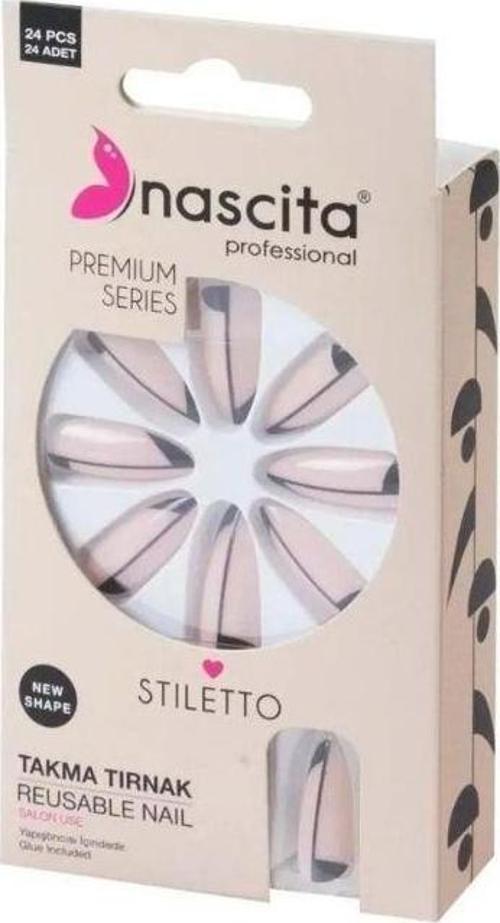 24 lü Stiletto Renkli Takma Tırnak 187