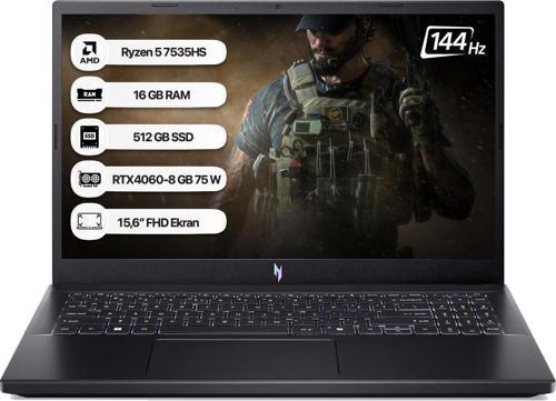 Nitro V15 ANV15-41 AMD R5 7535HS 16GB 512GB SSD RTX4060-8GB Dos 15.6 FHD 144Hz Taşınabilir Bilgisayar NH.QSFEY.004