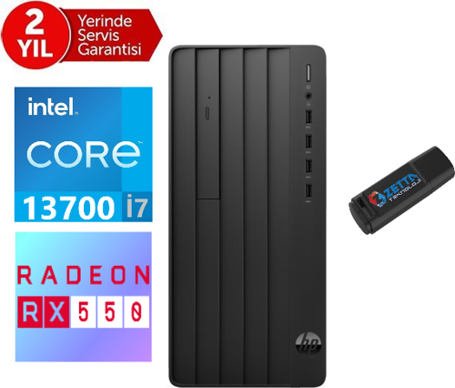 290 Pro G9 Intel Core I7 13700 16GB 512GB SSD 4GB/RX550 Freedos Masaüstü Blgisayar 2624A8ET07+ZETTAUSBBELLEK