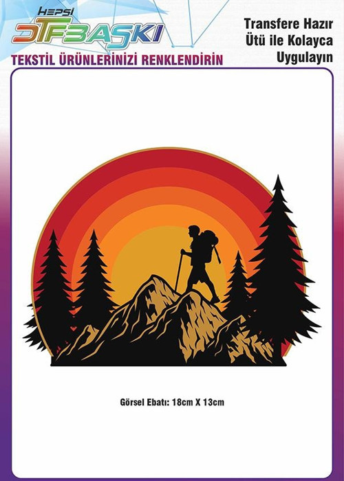 Trekking Outdoor Ütü ile Yapışan Tekstil DTF Baskı