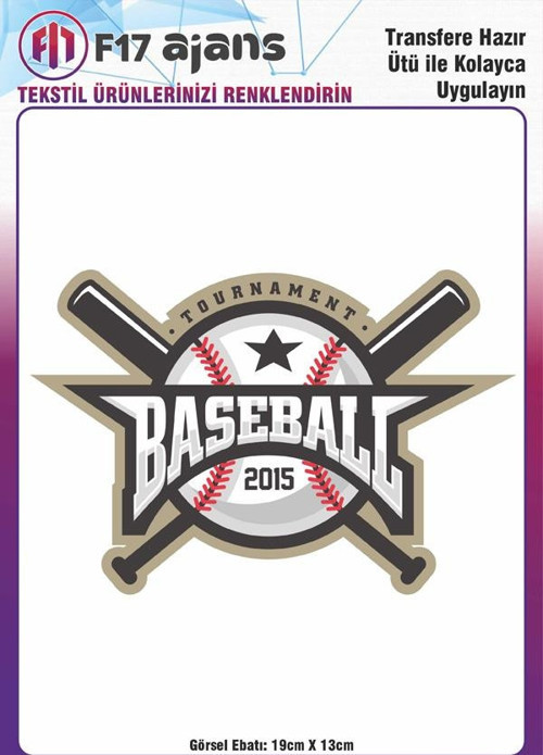 Ütü Ile Yapışan Tekstil Dtf Baskı Görseli Baseball