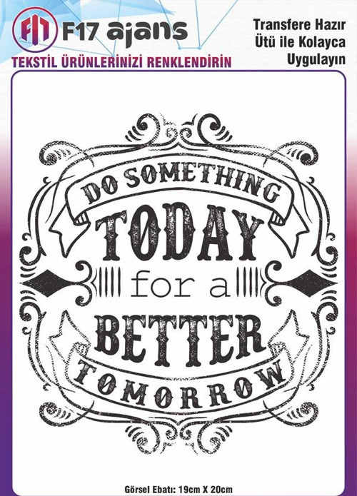 Ütü Ile Yapışan Tekstil Dtf Baskı Görseli Do Something Today