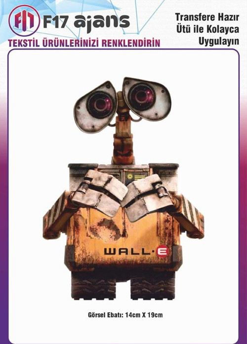 Ütü Ile Yapışan Tekstil Dtf Baskı Görseli Wall-e