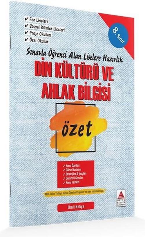 8.Sınıf Din Kültürü ve Ahlak Bilgisi Özet Sınavla Öğrenci Alan Liselere Hazırlık