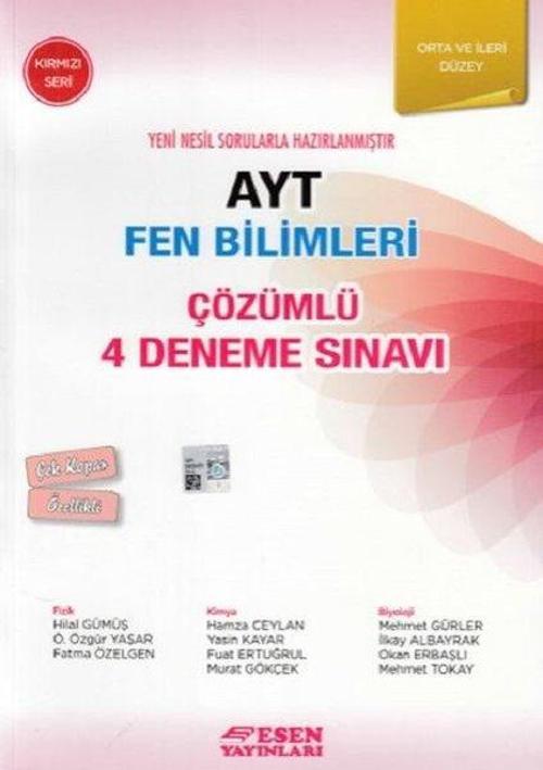 AYT Fen Bilimleri Çözümlü 4 Deneme Sınavı-Orta ve İleri Düzey