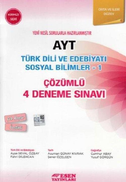 AYT Türk Dili Ve Edebiyatı Sosyal Bilimler 1-Çözümlü 4 Deneme Sınavı-Orta ve İleri Seviye