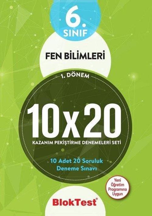 6.Sınıf 1.Dönem Fen Bilimleri 10x20 Kazanım Pekiştirme Denemeleri Seti