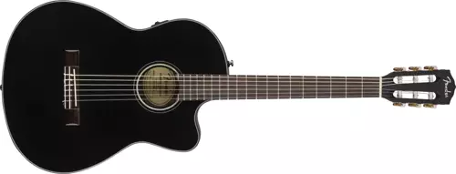 Cn-140sce Nylon Thinline Black Elektro Klasik Gitar