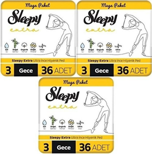 Extra Hijyenik Ped Gece 108 Adet Mega Pk (3pk*36)