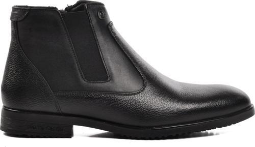 1196063-24K Siyah Floter Hakiki Deri Erkek Bot