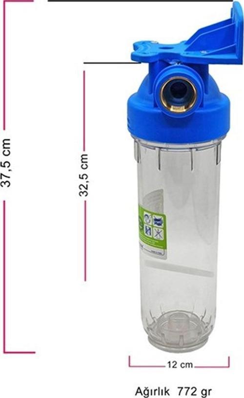 Atlas Filtri Atlas 10 Inç Dp Mono Housıng 3/4" Tekli Filtre Kabı Boş