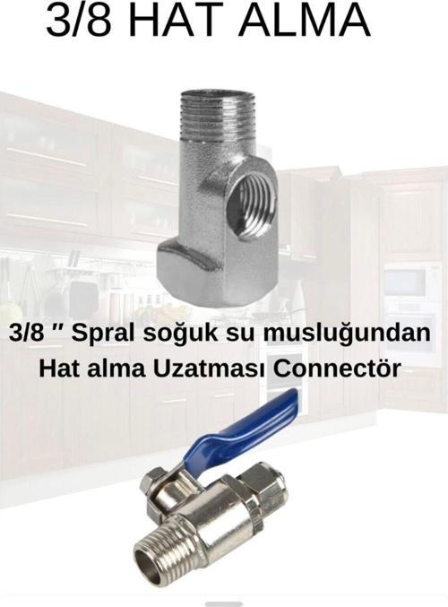 Su Arıtma Hat Alma Aparatı Ve Küresel Vanası 3/8