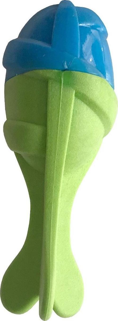 Sağlam Plastik Sesli Balık Köpek Oyuncağı 13 x 5 cm Mavi Yeşil