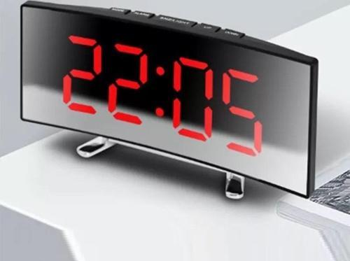 RED LED MIRROR CLOCK KIRMIZI LED IŞIKLI SAAT MASA SAATİ ALARM DERECE TARİH PİLLİ + USB DİJİTAL SAAT