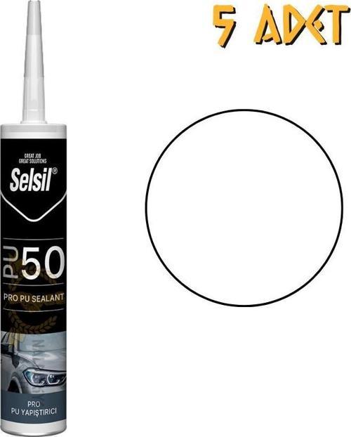 Poliüretan Mastik Yapıştırıcı PU50 BEYAZ 280 ml. - 5 Adet