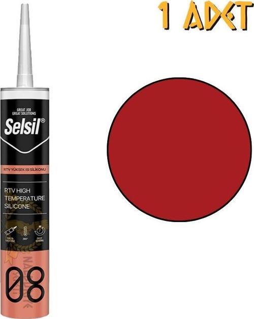 RTV 250 Derece Dayanıklı Isı Silikonu KIRMIZI 310 ml. - 5 Adet