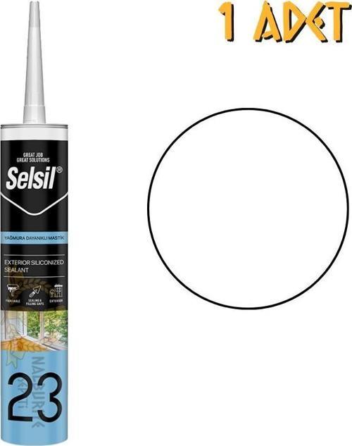 Yağmura Dayanıklı Silikonize Mastik BEYAZ 485 gr. - 1 Adet