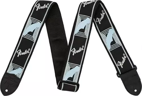 Monogrammed Siyah/gri/mavi Gitar Askısı