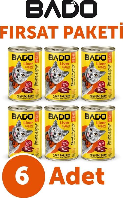 Yetişkin Yaş Kedi Maması Ciğerli 400GR 6Lı