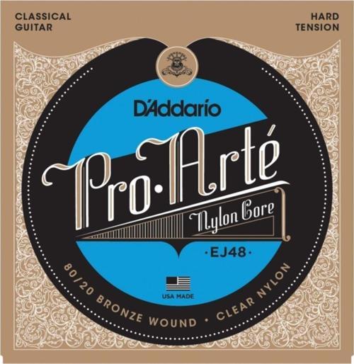 D'Addario Ej48 80/20 Bronze Pro-Arté Nylon, Hard Tension Takım Tel Klasik Gitar Teli